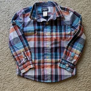 Oshkosh button down plaid shirt